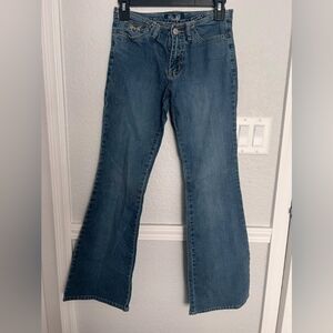 Y2K Grunge angels low rise flared jeans